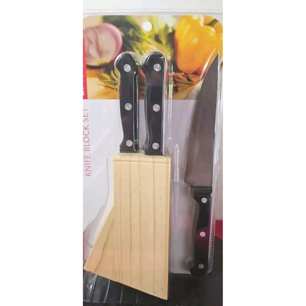 EVERYDAY LIVING KNIFE BLOCK SET 6 PIECES GOODCOOK‎ ESSENTIALS #279
